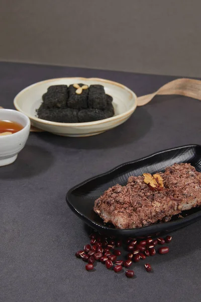 Makanan Penutup Tradisional Korea Kue Beras Injeolmi — Stok Foto