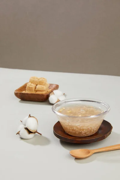 Κορεάτικο Παραδοσιακό Επιδόρπιο Shikhye Κέικ Ρυζιού — Φωτογραφία Αρχείου
