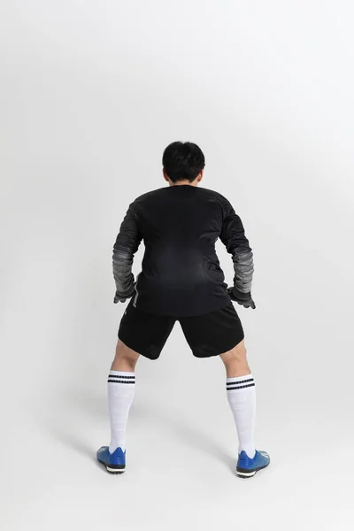 Fútbol Fútbol Fútbol Jugador Deportivo Asiático Coreano Hombre Con Mociones — Foto de Stock