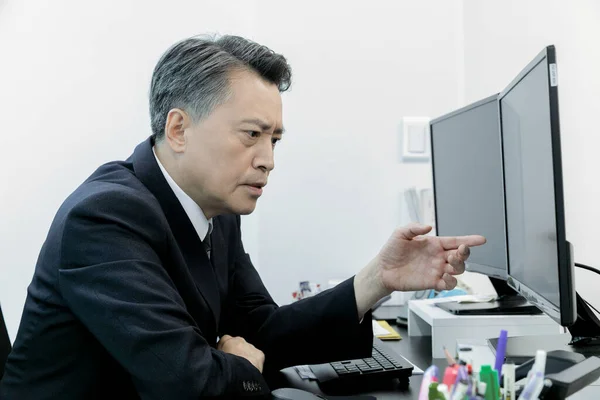 Business Concetto Asiatico Coreano Uomo Lavoro — Foto Stock