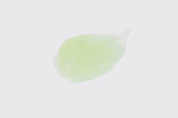 Yeşil Yüz Kreminin Izole Güzellik Kozmetik Dokusu Beyaz Arkaplan — Stok fotoğraf