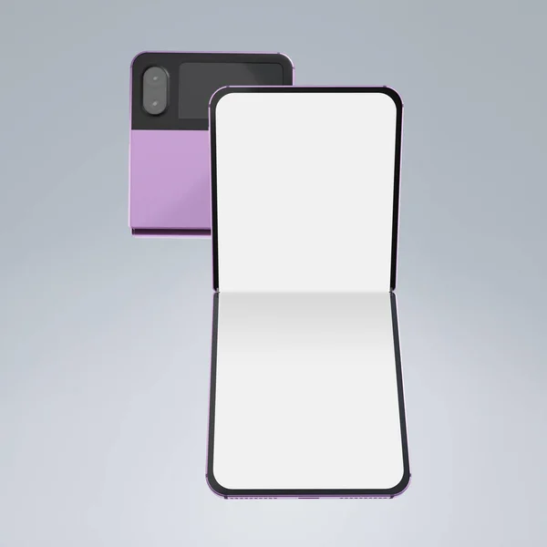 Renderizado Gráfico Mockup Smartphone Dobrável — Fotografia de Stock