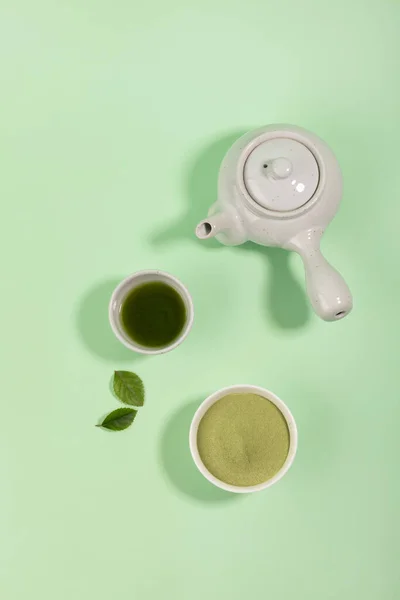 Čaj Obřad Set Matcha Zelený Čaj Nápoj — Stock fotografie
