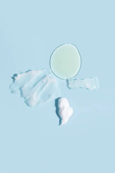 Izolowane Kosmetyki Kosmetyczne Rozmaz Tekstury Balsamu Oczyszczającego Olejek Oczyszczający Mleko — Zdjęcie stockowe