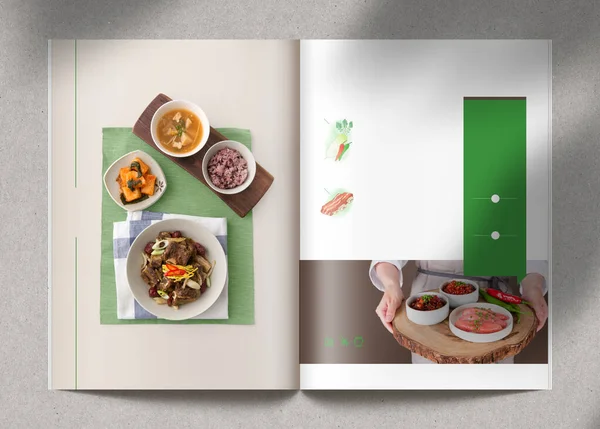 Χέρια Γιοτγκάλ Κορεάτικα Αλατισμένα Θαλασσινά Πόστερ Τροφίμων Φυλλάδιο Πρότυπο — Φωτογραφία Αρχείου