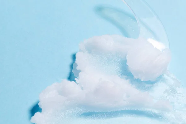 Tekstur Kosmetik Keindahan Smear Terisolasi Dari Balsem Pembersihan Spatula Dengan — Stok Foto