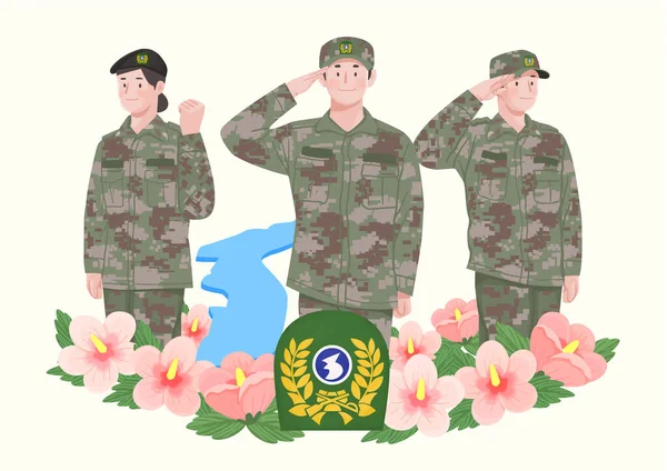 Právní Výročí Koreje Ilustrace Dne Místních Záložníků — Stockový vektor