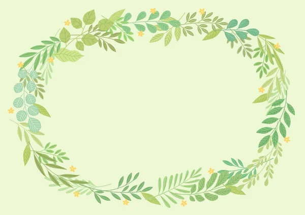 Spring Flower Background Leaves Frame Illustration — стоковый вектор