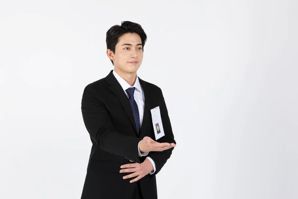 Asian Korean Young Man Woman Startup Concept Wearing Smart Business — Fotografia de Stock