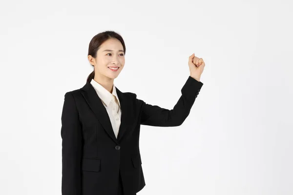 Asian Korean Young Generations Woman Man Job Interview Concept Presentation — Stock Photo, Image