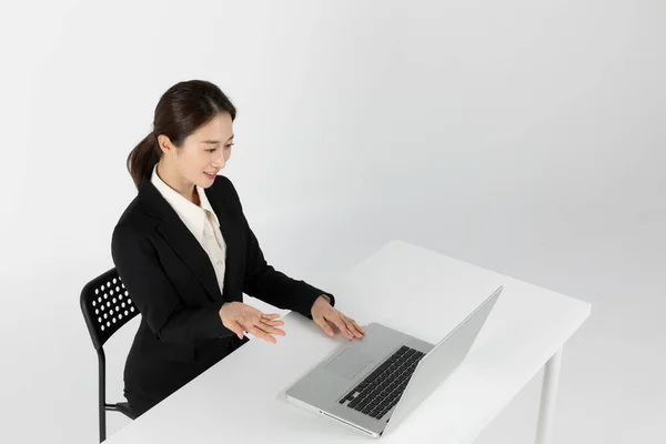 Asian Korean Young Generations Woman Man Job Interview Concept Applying — Foto Stock