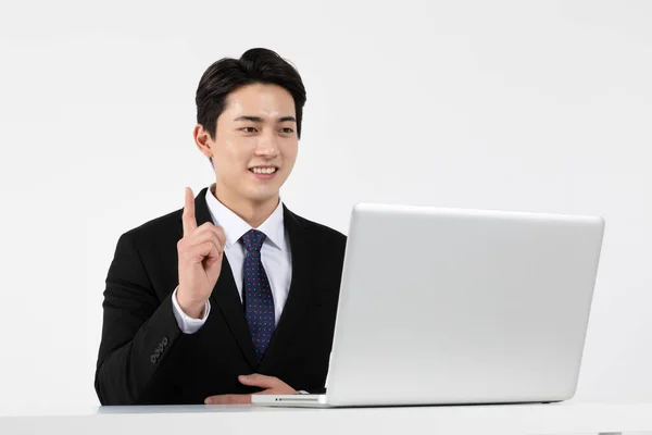Asiático Coreano Jovens Gerações Mulher Homem Conceito Entrevista Emprego Candidatura — Fotografia de Stock