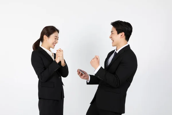 亚洲韩国青年一代男女求职面试概念 — 图库照片