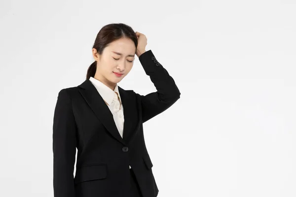 Asian Korean Young Generations Woman Man Job Interview Concept_Frustrated — Foto de Stock