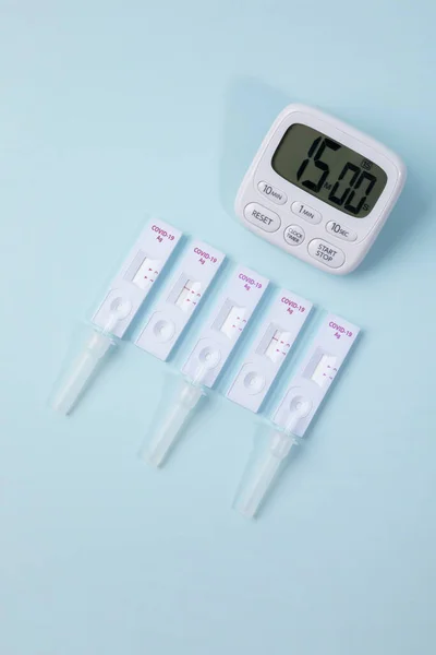 Timer Self Covid Test Kits — Stock Photo, Image