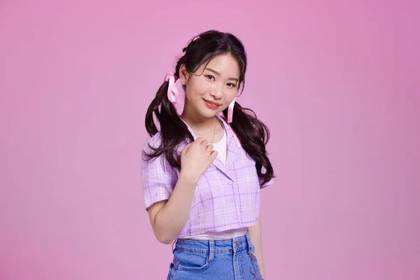 Generation Asian Korean Girl Confident Pose — Stock Photo, Image