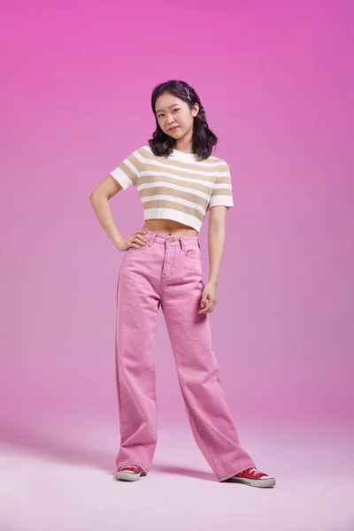 Generation Asiatisch Koreanische Hipster Selbstbewusste Pose — Stockfoto