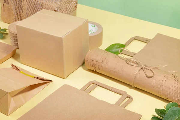 protect earth and environment concept, paper packaging