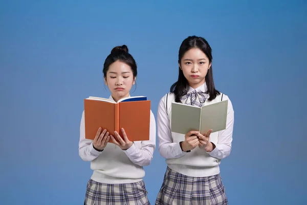 Корейська Жінка Хіпстер Покоління Популярна Творча Концепція Тримати Книги — стокове фото