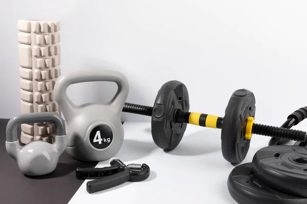 Fitness Equipment Accessories Gym — Zdjęcie stockowe