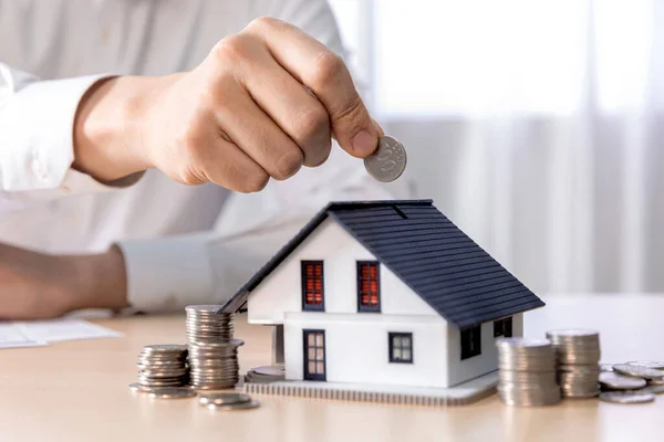 Achtergrond Van Woningverzekering Overeenkomst Hypothecair Concept — Stockfoto