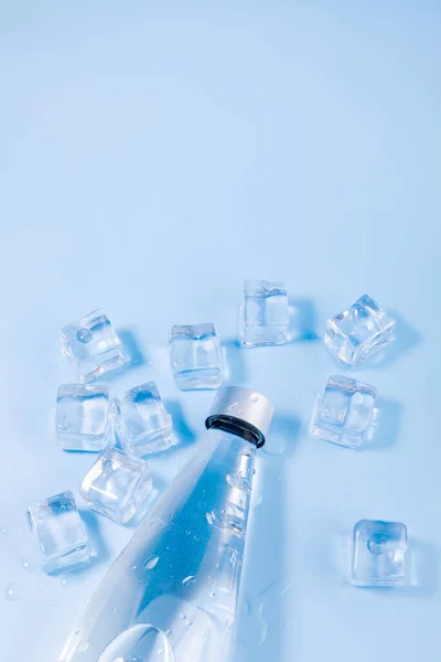 Summer Background_Water Bottle Ice — Fotografia de Stock