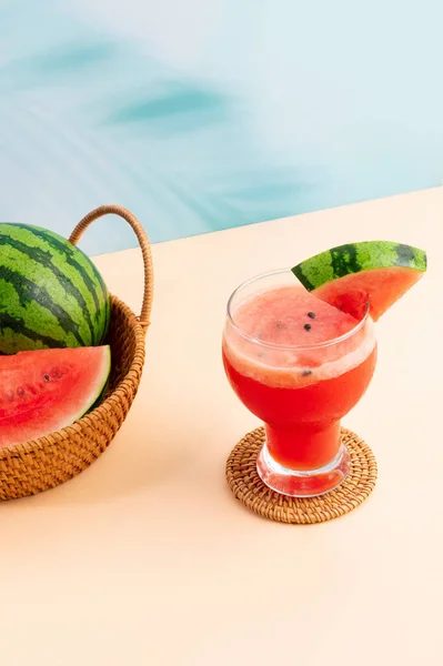 Summer Background Watermelon Ade Juice Drink Watermelon Fruit — ストック写真