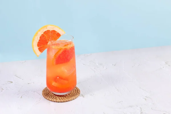 Summer Background Grapefruit Ade Juice Drink Grapefruits — ストック写真