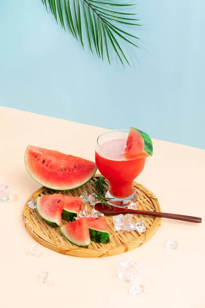 Summer Background Watermelon Ade Juice Drink Watermelon Fruit — ストック写真