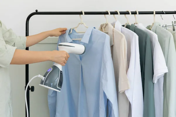 Aesthetic Laundry Concept Ironing Clothes — Stockfoto