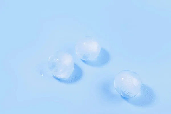 Creative Summer Photo Ice Blue Background — Stock Fotó