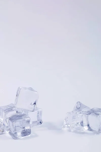 Creative Summer Photo Ice White Background — Stockfoto