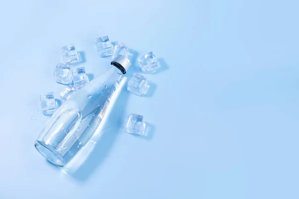 Summer Background_Water Bottle Ice — Fotografia de Stock