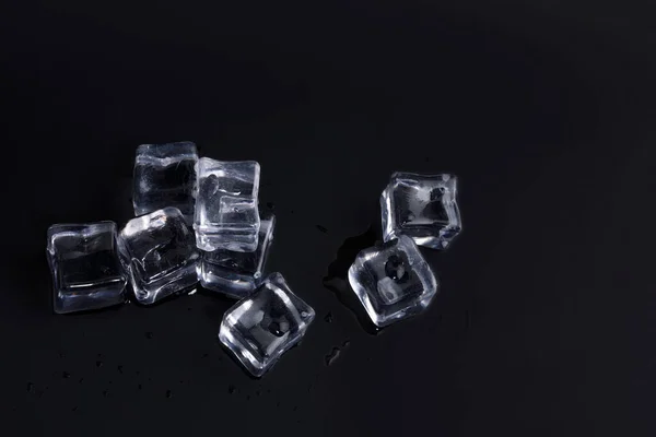 Creative Summer Photo Ice Black Background —  Fotos de Stock