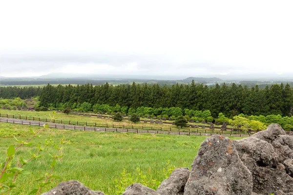 Sangumburi Crater Scenic Landscape Jeju Island Korea — Fotografia de Stock