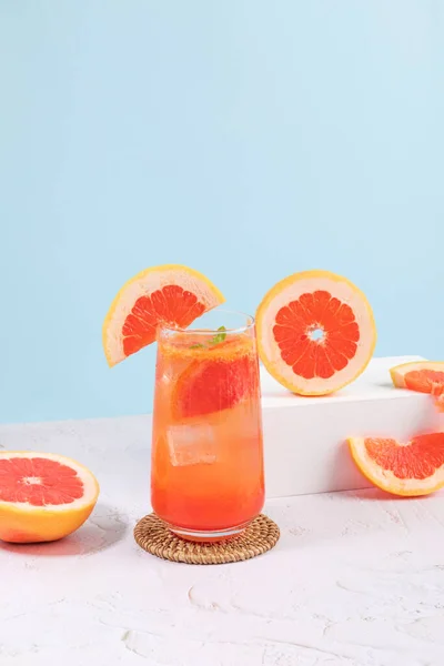 Summer Background Grapefruit Ade Juice Drink Grapefruits — Stockfoto