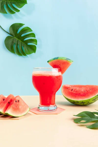 Summer Background Watermelon Ade Juice Drink Watermelon Fruit — Stockfoto