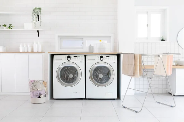 aesthetic laundry concept, washing room