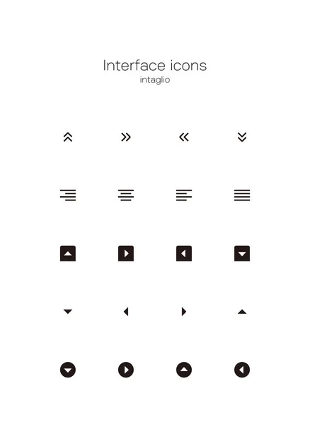 Interface Icons Set Vector Illustration — 图库矢量图片