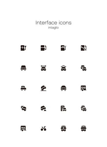 Interface Icons Set Vector Illustration — 图库矢量图片