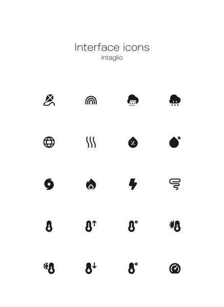 Interface Icons Set Vector Illustration — 图库矢量图片