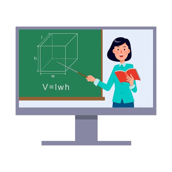 Vector Illustration Job Character Teacher — Vector de stock