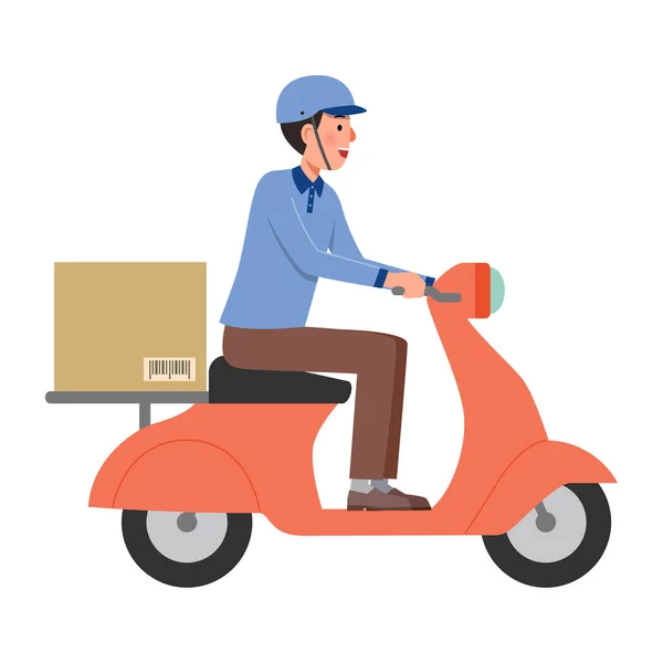Vector Illustration Job Character Delivery Man — Stockvektor