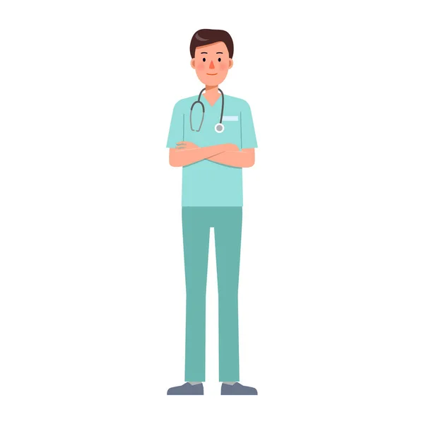 Vector Illustration Job Character Nurse — Stockvektor