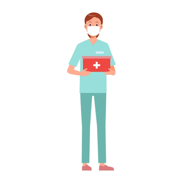 Vector Illustration Job Character Nurse — Image vectorielle