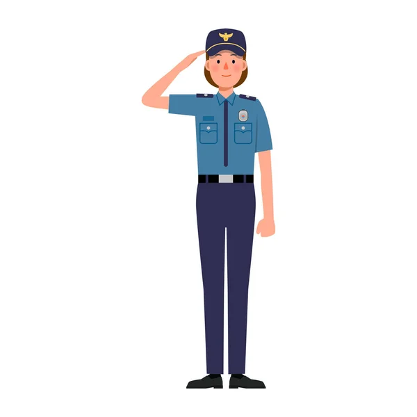 Vector Illustration Job Character Police Officer — Stock Vector
