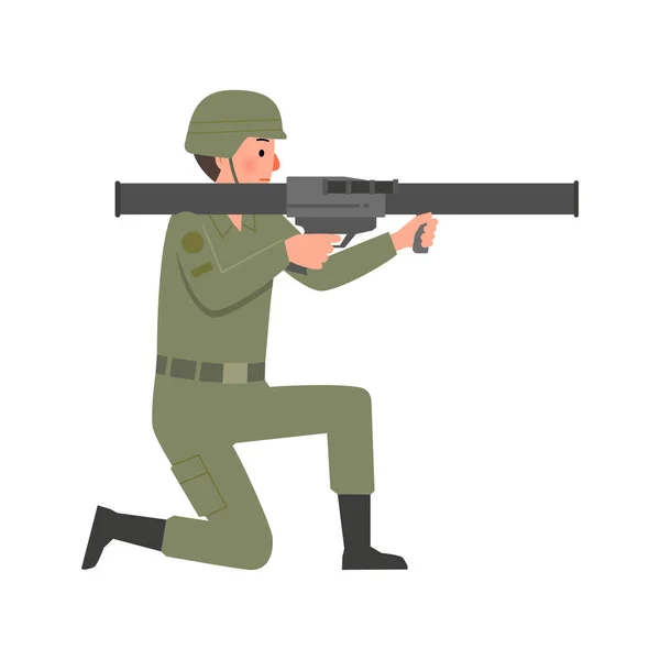 Vector Illustration Job Character_Soldier — Stock vektor
