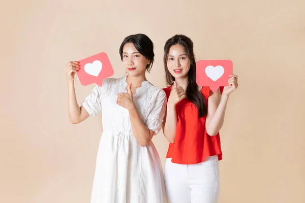 Letni Wyjazd Przyjaciółmi Koncepcja Series Koreański Piękne Azjatyckie Młode Kobiety — Zdjęcie stockowe