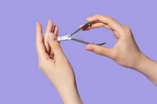 Schönheit Hände Bewegung Serie Nagelpflege — Stockfoto