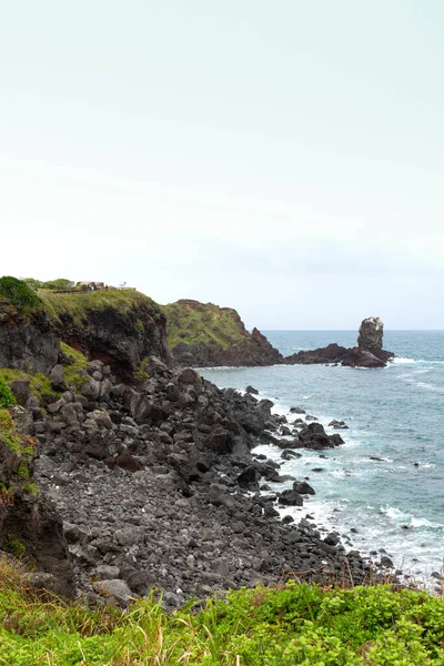 Praia Seopjikoji Ilha Jeju Coréia — Fotografia de Stock